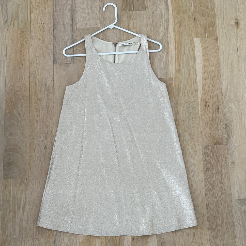 Alice + Olivia Sparkling Cream Mini Dress